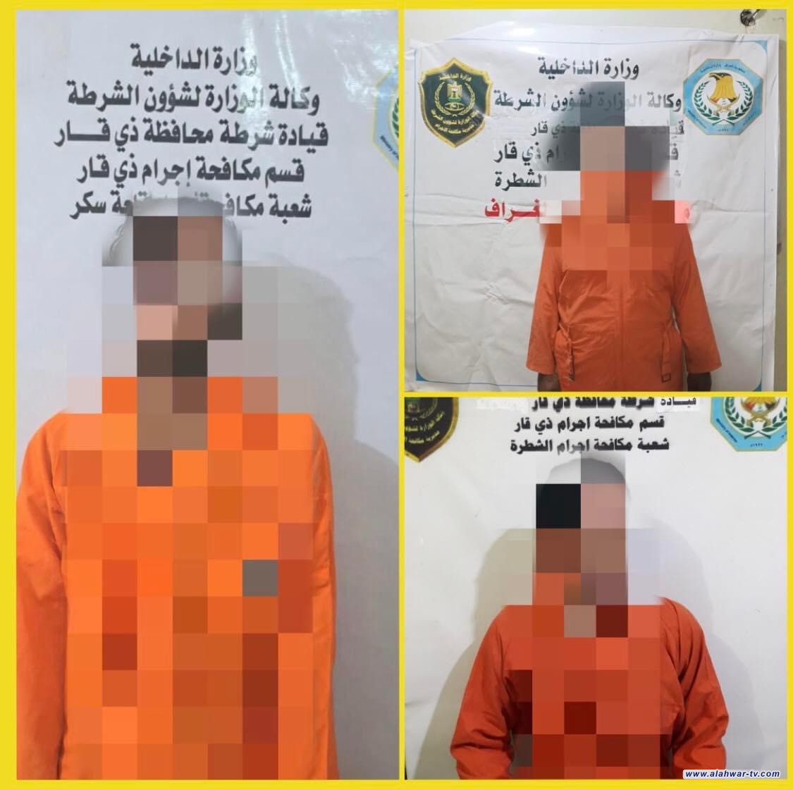 مكافحة إجرام ذي قار تلقي القبض على 3 متهمين مطلوبين بقضايا قتل وخطف وسرقة