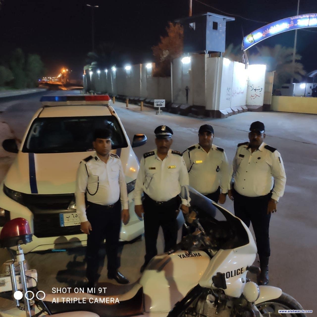 مفارز مرور ذي قار تواصل تنظيم حركة السير في سامراء استعداداً لزيارة الامام العسكري