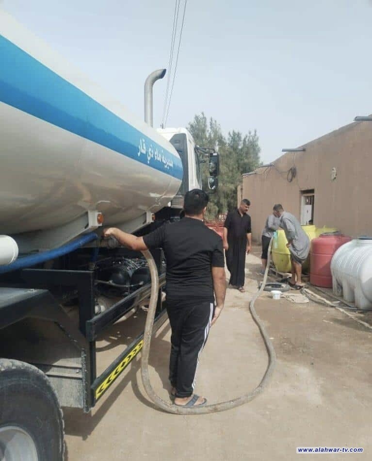 استمرار حملة مديرية ماء ذي قار لتغذية القرى بالمياه
