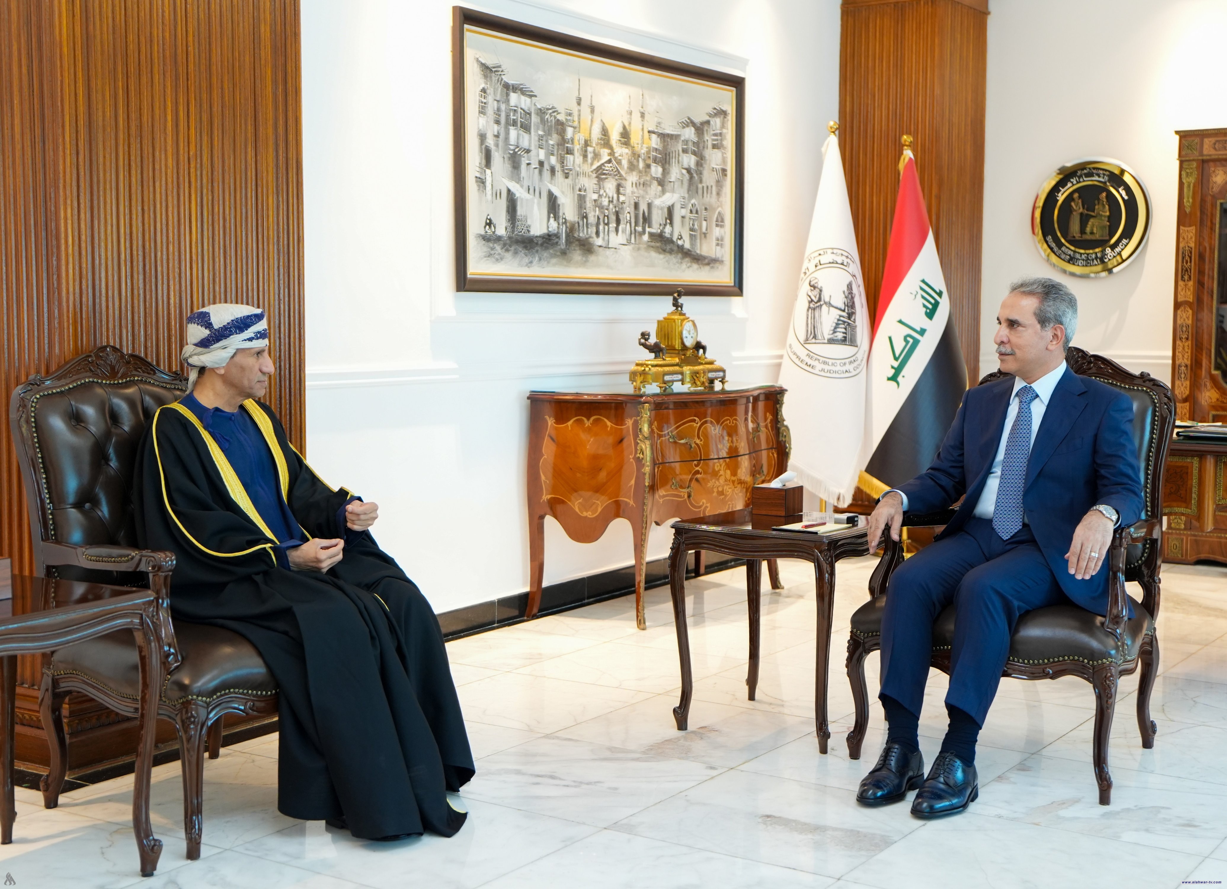 القاضي زيدان يبحث ممثل الأمم المتحدة الإجراءات القضائية الخاصة بالانتخابات