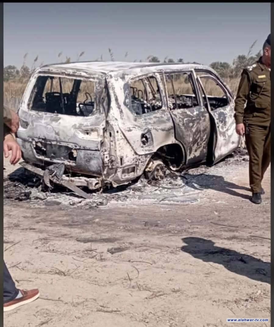 مصرع عائلة من البصرة بحادث إطلاق نار واحتراق سيارة غرب الناصرية