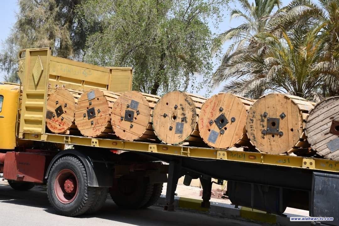 شركة أور العامة تجهز توزيع كهرباء بغداد بالأسلاك الهوائية