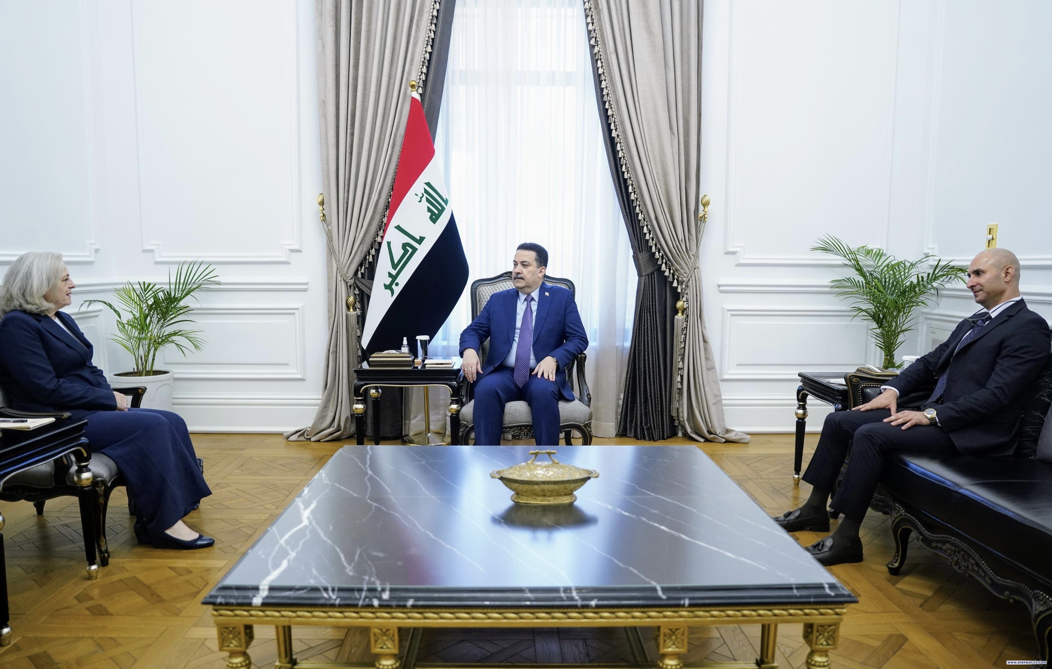 رئيس الوزراء والسفيرة الأميركية يبحثان مجريات الحوار الخاصة بإنهاء مهمة التحالف الدولي