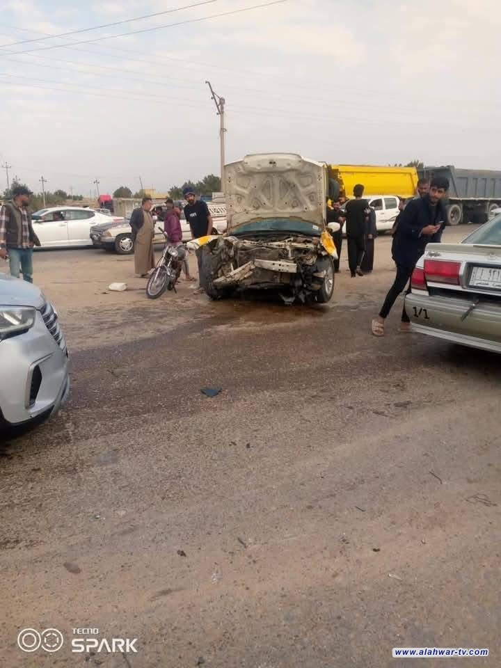 مصرع وإصابة 5 أشخاص في حادث سير على طريق الغراف  الشطرة