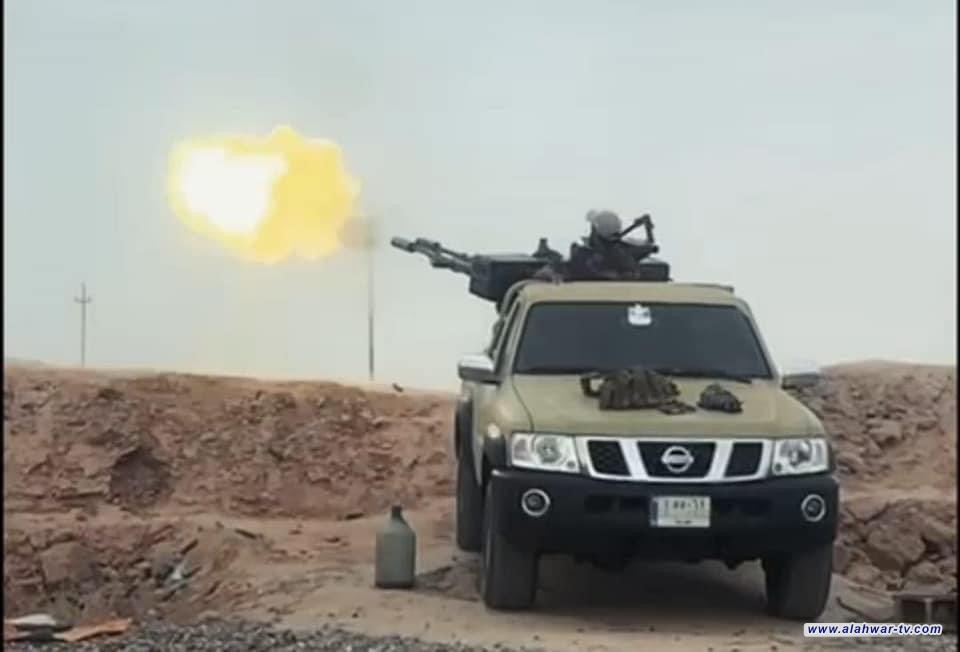 اللواء 88 بالحشد يعالج تجمعا لداعش في جبال حمرين