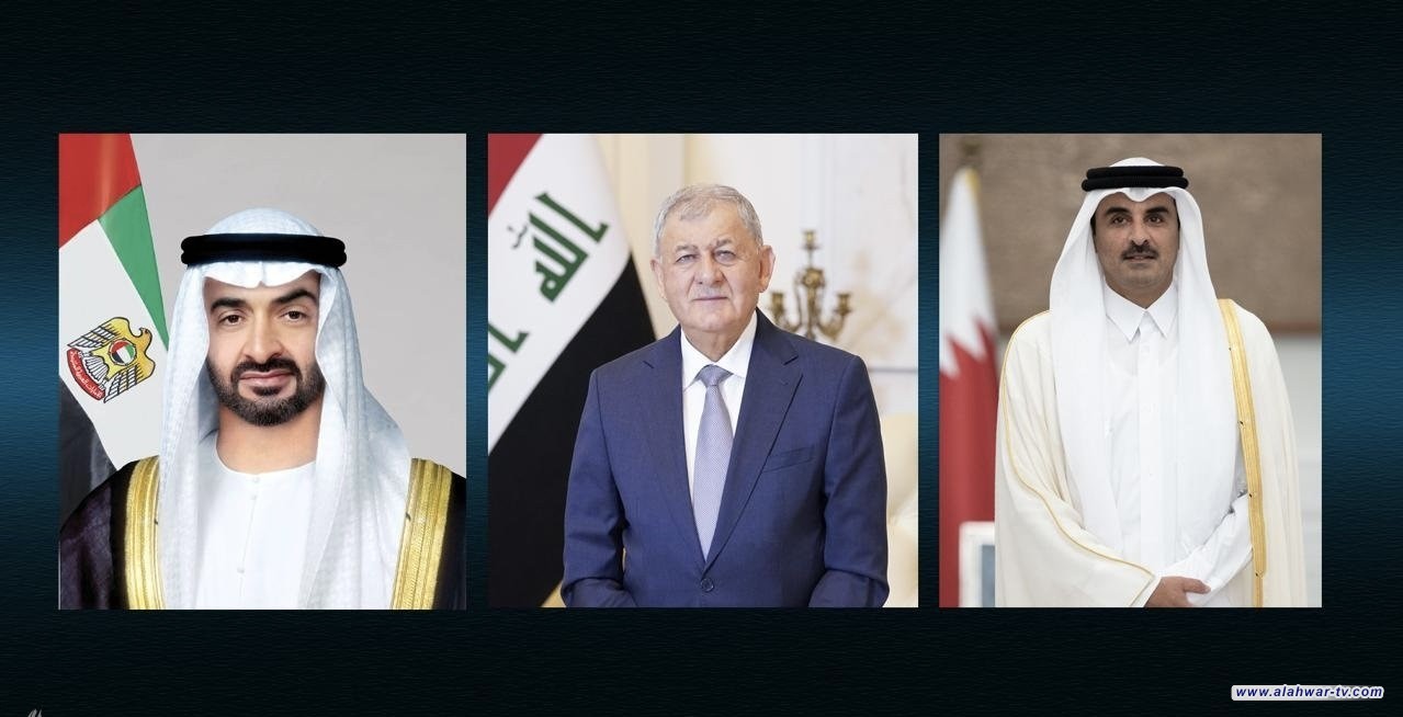 رئيس الجمهورية ونظيره الإماراتي وأمير قطر يشددون على أهمية تجنب اتساع رقعة الحرب