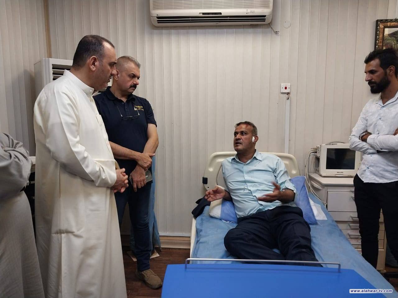 تعرض كاظم الصيادي لمحاولة اغتيال من قبل مسلحين مجهولين مما اسفر عن إصابته وتم نقله هو ومرافقه الى مستشفى عبد المجيد الأهلي.