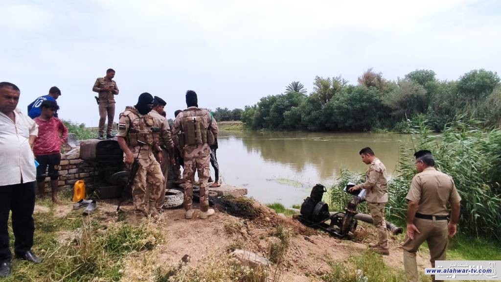 رفع المضخات المتجاوزة على نهر الغراف بقضاء قلعة سكر