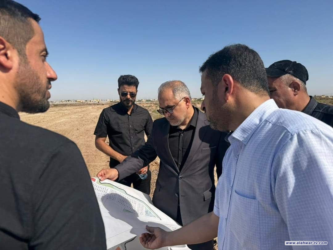قائممقام الشطرة يتابع اعمال مسح وفرز قطع الاراضي السكنية