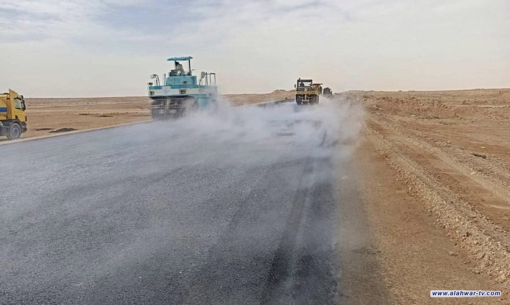 الإعمار تباشر بتنفيذ مشروع تأهيل طريق منفذ الجميمة مع السعودية