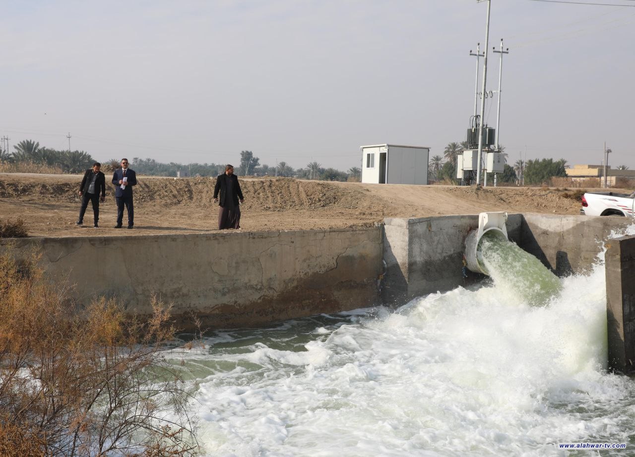 الموارد المائية في ذي قار: نصب محطة ضخ لتغذية شط آل إبراهيم  من نهر الفرات