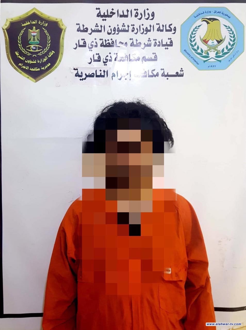 مكافحة اجرام ذي قار تلقي القبض على متهم مطلوب بقضية السرقة .