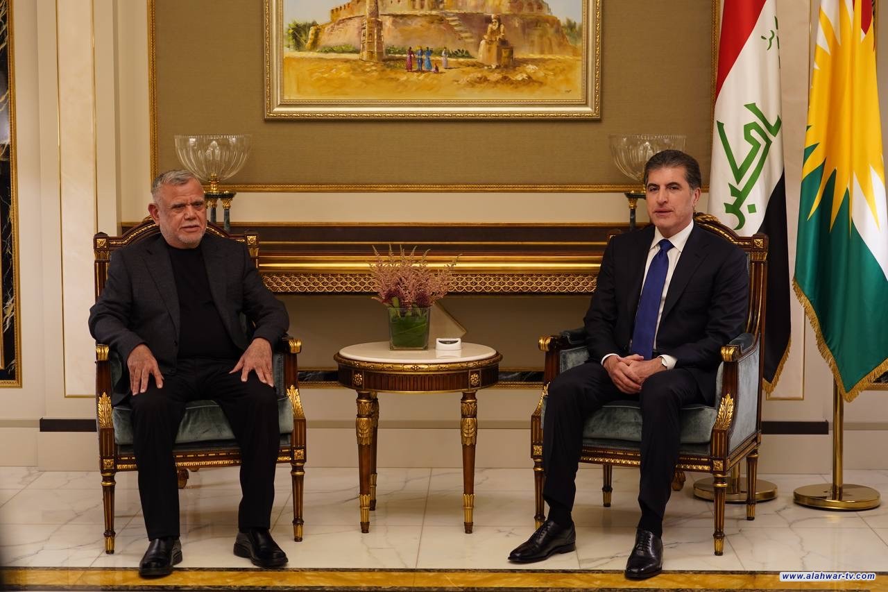 العامري وبارزاني يؤكدان على وحدة الصف الوطني لمواجهة التحديات الإقليمية والدولية