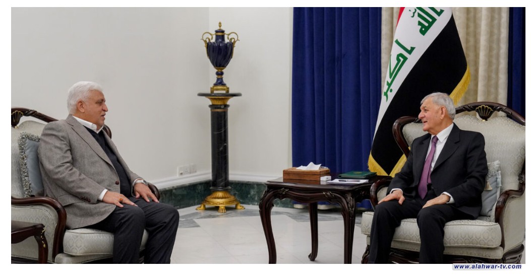 رئيس الجمهورية يستقبل رئيس هيئة الحشد الشعبي