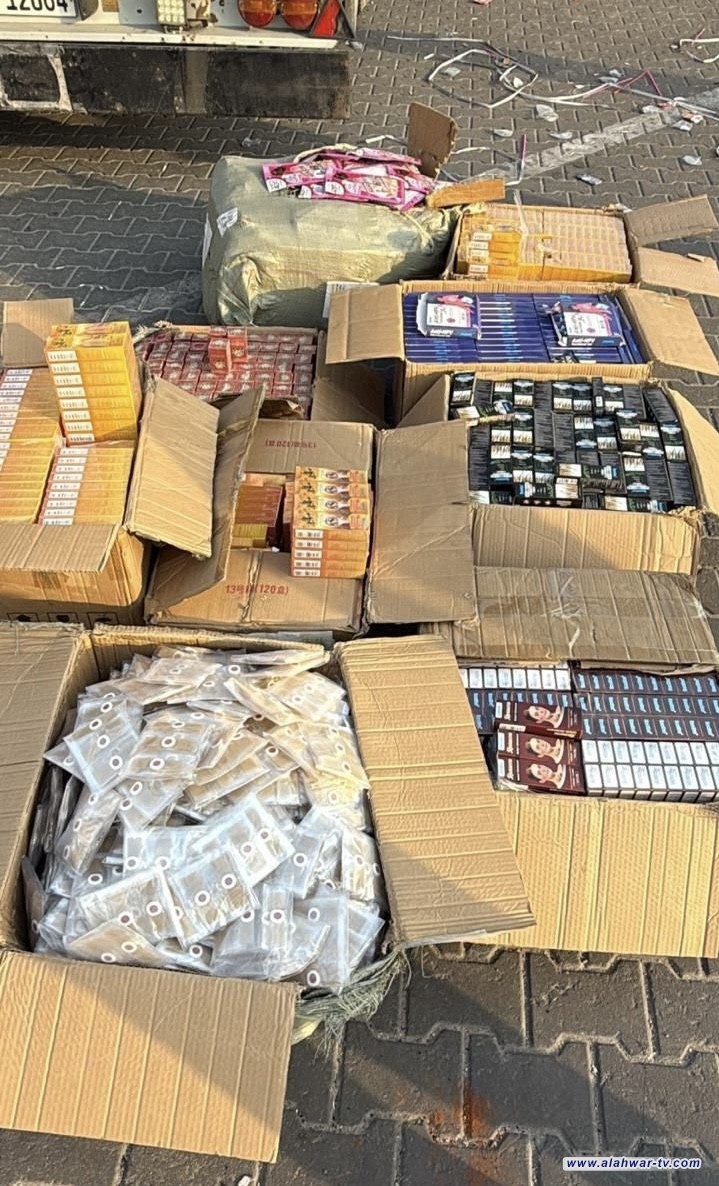 ضبط (5) حاويات مخالفة لشروط الاستيراد في منفذ أم قصر الشمالي