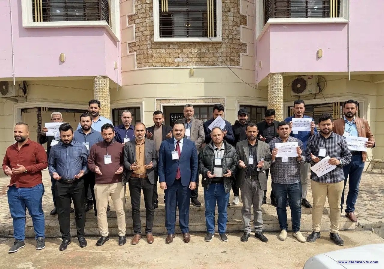 وقفة حداد في قضاء الإصلاح تكريما لشهداء الحـ..شد الشـ..ـعـ..بي والقوات الأمنية