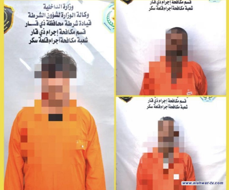 مكافحة إجرام ذي قار تلقي القبض على 3 متهمين بقضايا القتل والسرقة .