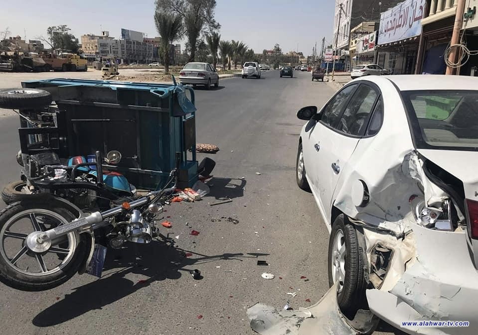 مصرع وإصابة أربعة أشخاص بينهم فتاتان بحادثين منفصلين في ذي قار