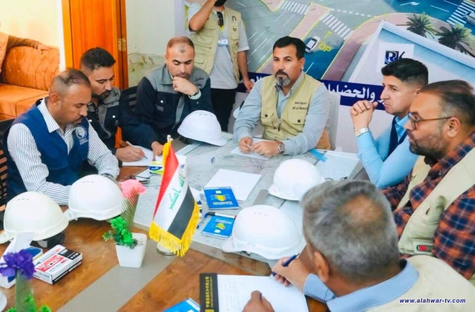 متابعة تنفيذ مشروع مجسر تقاطع المنصورية في ذي قار وحلحلة المعوقات وتسريع العمل