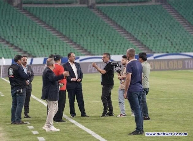 وفد وزارة الشباب يتفقد ملعب البصرة قبل ساعات من مباراة الكويت