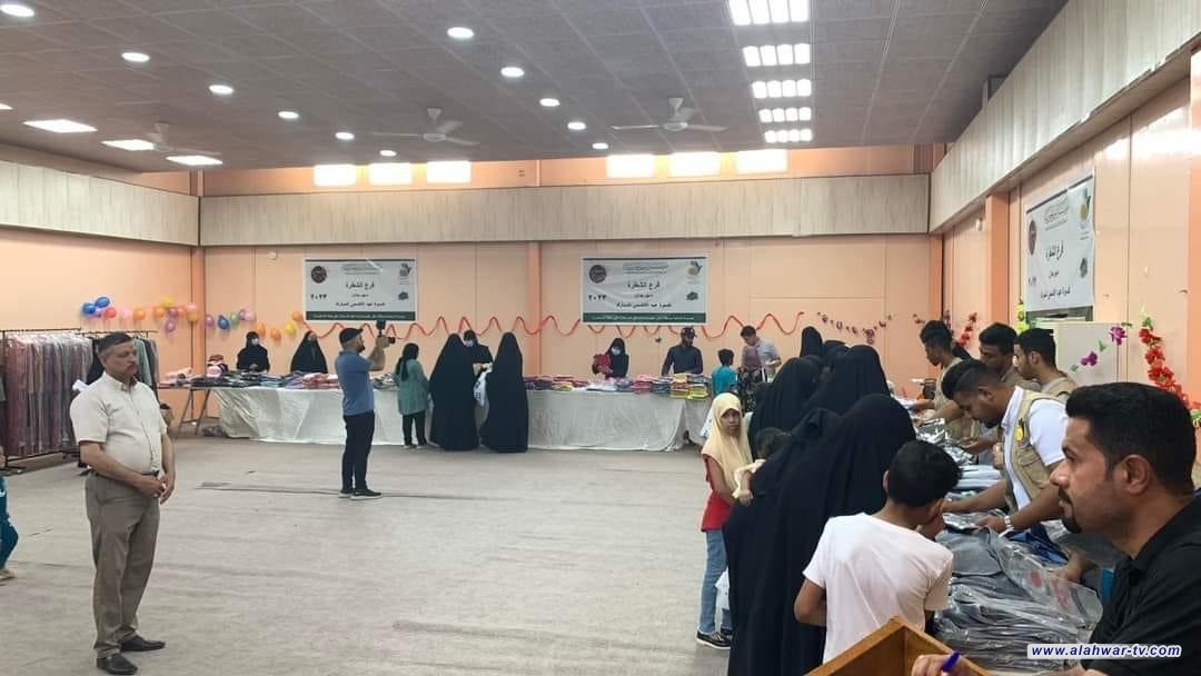 مؤسسة اليتيم الخيرية في ذي قار تقيم اكبر سوق خيري لتوزيع كسوة العيد على الايتام والعوائل الفقيرة في قضاء الشطرة شمال المحافظة