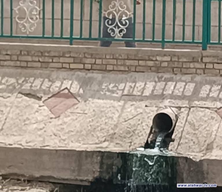 بيئة ذي قار : المجاري تلوّث نهر الغراف وسط الشطرة