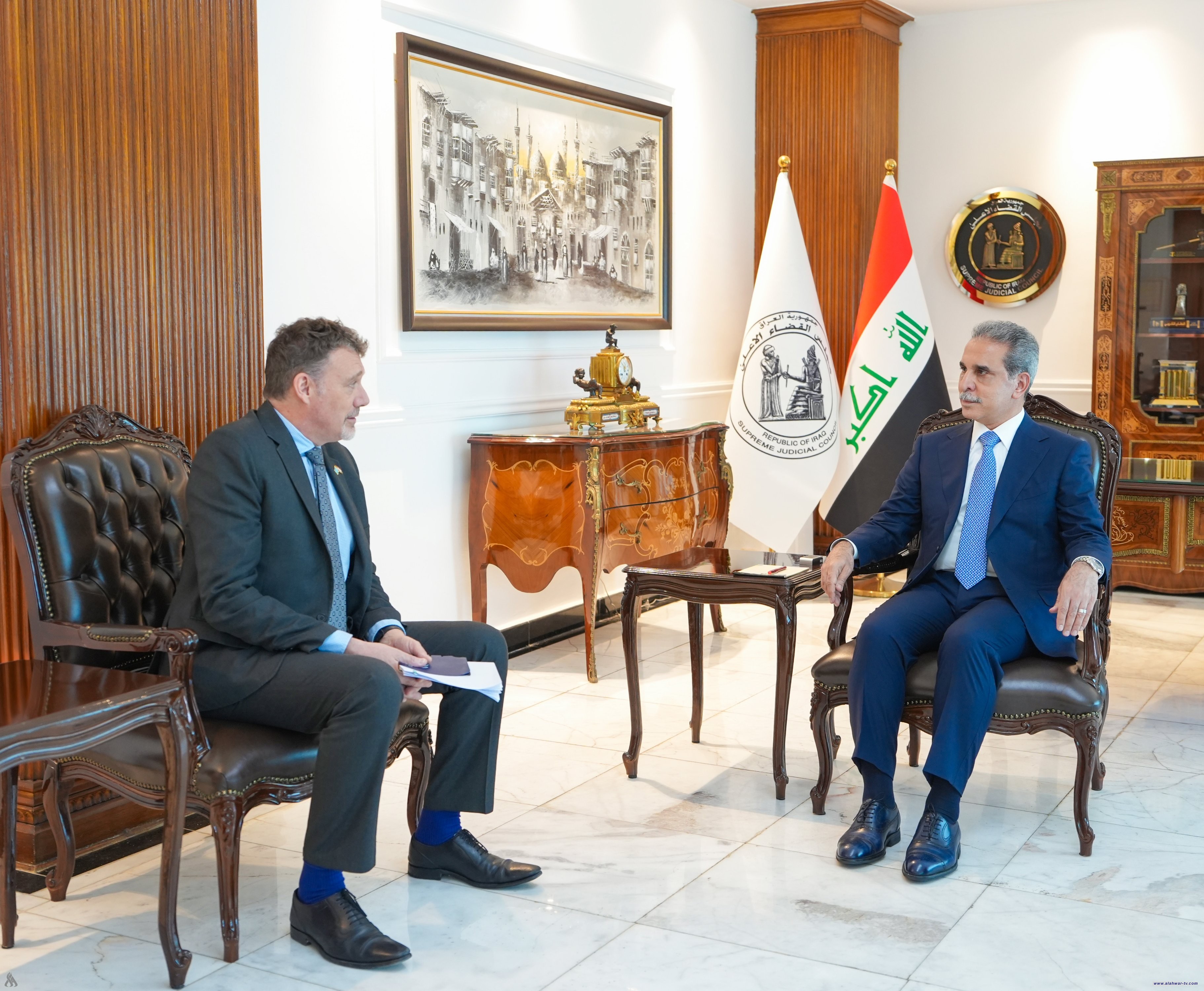 القاضي زيدان يبحث مع مدير مكتب شؤون اللاجئين عدداً من القضايا المتعلقة بشؤون النازحين