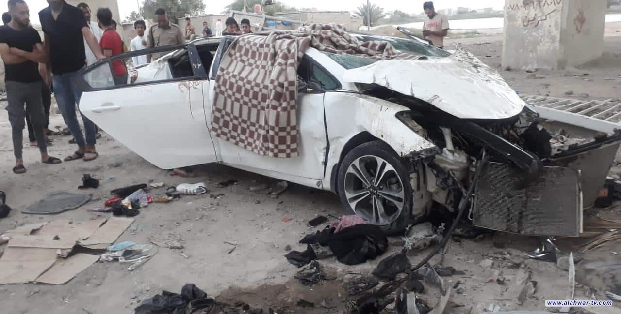 مصرع امرأة وإصابة أخرى في حادث تصادم على الطريق السريع جنوب الناصرية