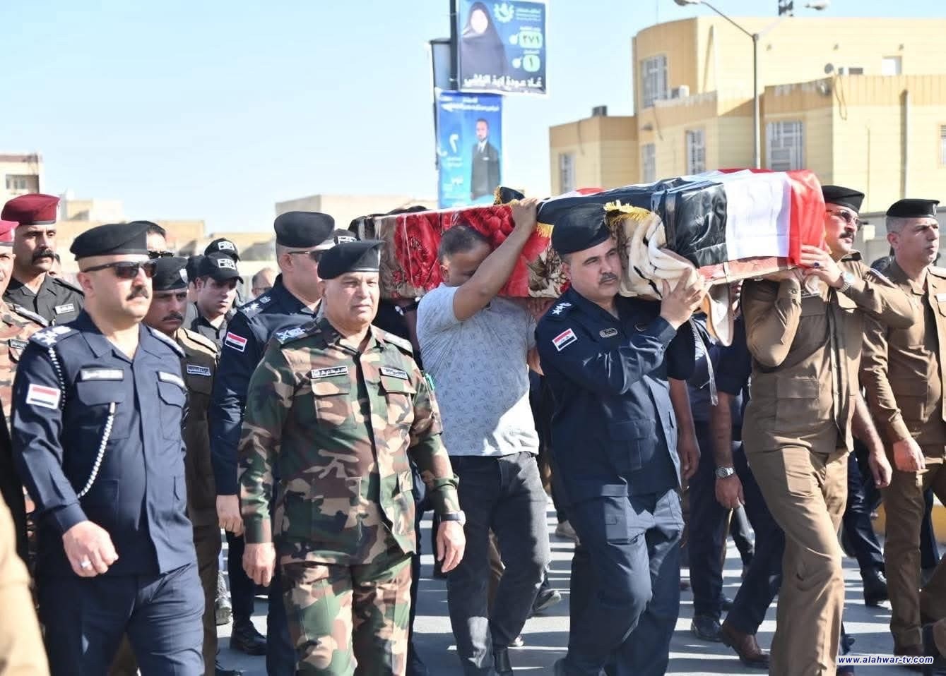 قيادة شرطة محافظة ذي قار تُشيّع العقيد (جاسم كاظم كطان