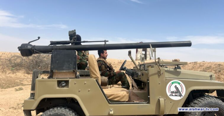 مفارز مقاتلة الدروع بالحشد الشعبي تنتشر على طول الشريط الحدودي مع سوريا