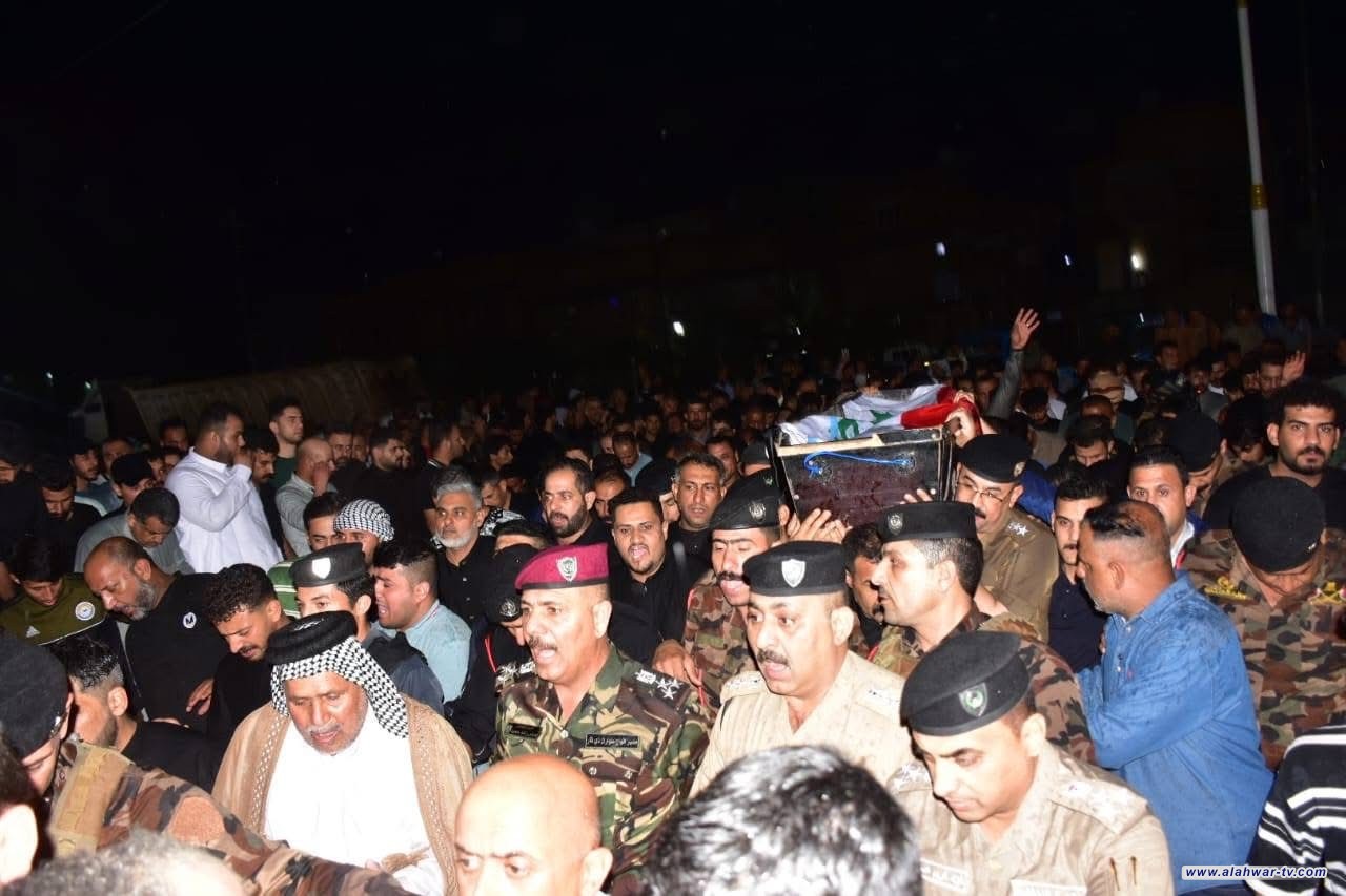 بتشييع مهيب قيادة شرطة ذي قار تودع شهيدها البطل المقدم مهند ريسان .