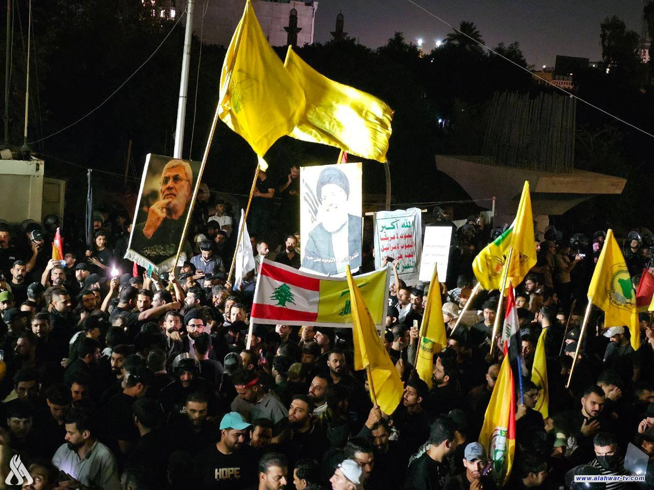 بغداد تشهد تظاهرات واسعة تنديداً بجريمة اغتيال السيد نصر الله