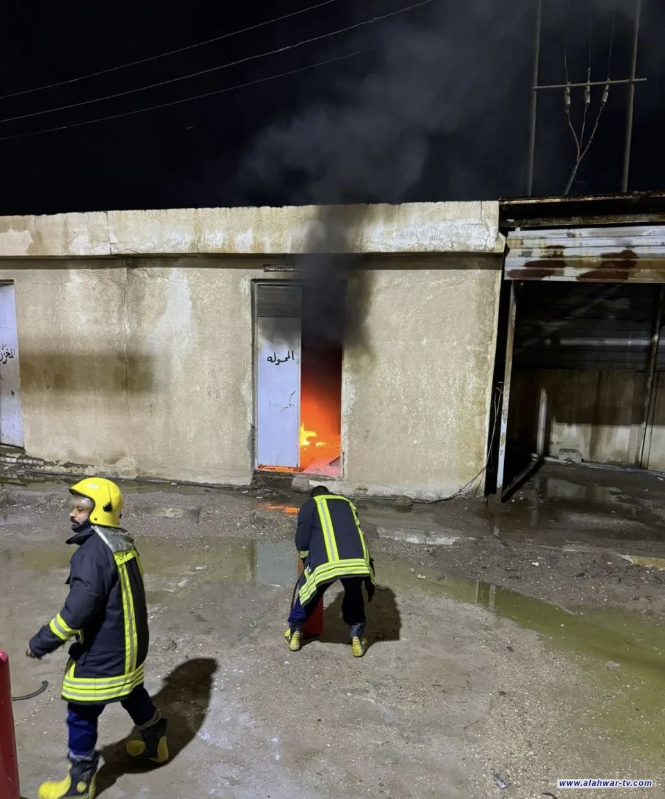 نشوب حريق في احدى محطات تصريف مياه الامطار في الناصرية