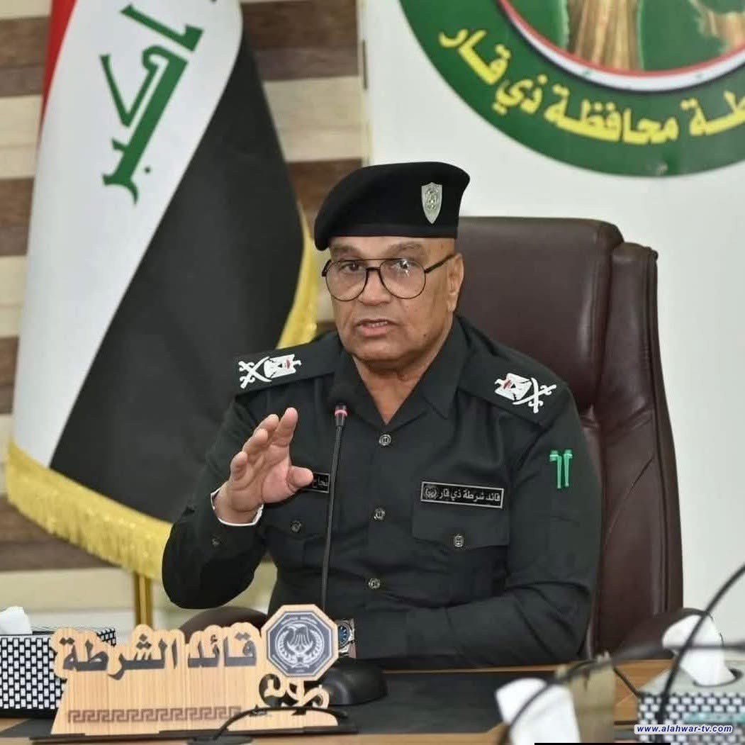 قائد الشرطة يكشف أن بعض منتسبي شرطة ذي قار يعملون عشرين ساعة يوميا