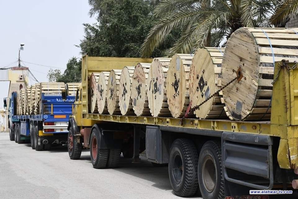 شركة اور العامة تجهز الشركة العامة لتوزيع كهرباء الفرات الأوسط بمنتجاتها من القابلوات الكهربائية