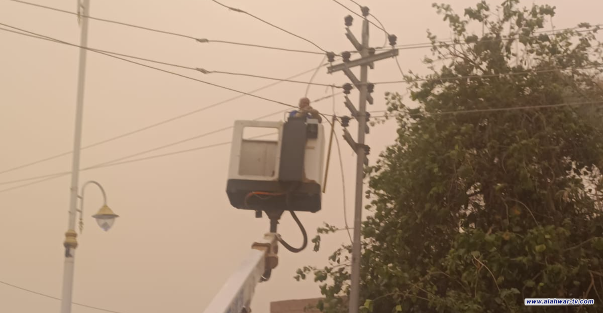 بعد انقطاع التيار.. كهرباء الجنوب تستنفر ملاكاتها لمواجهة العاصفة الترابية