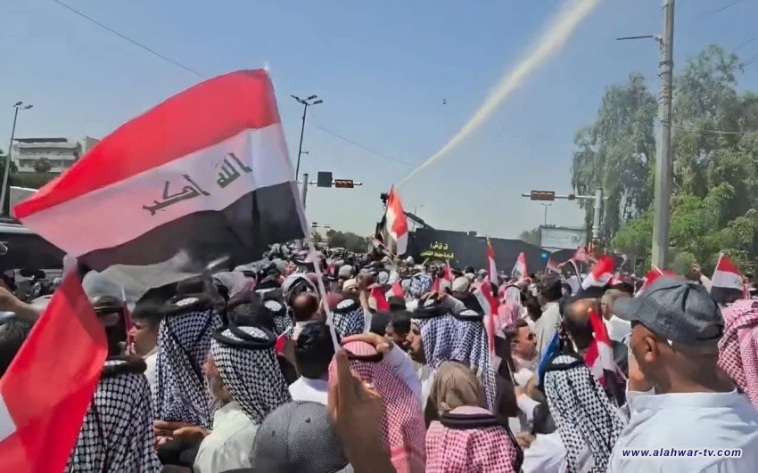 قطع جسر الجمهورية وسط بغداد بسبب تظاهرات الفلاحين