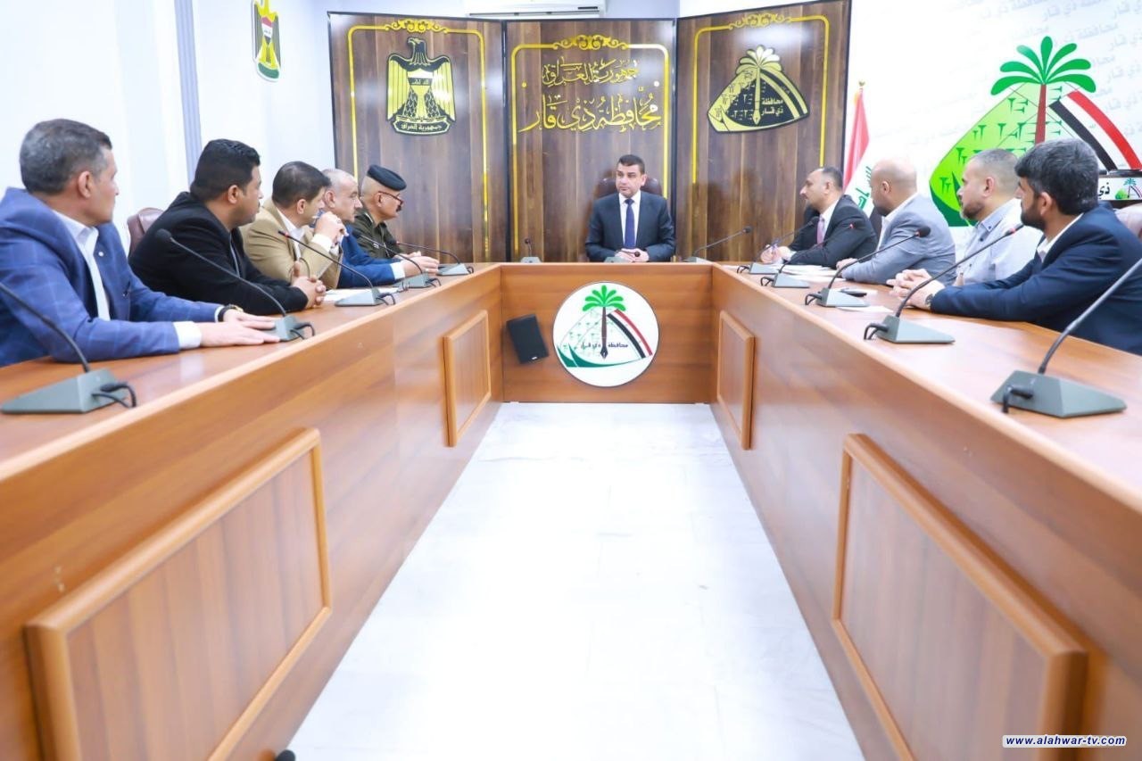 محافظ ذي قار يبحث مع قيادة الشرطة مشروع نصب الكاميرات الامنية الذكية