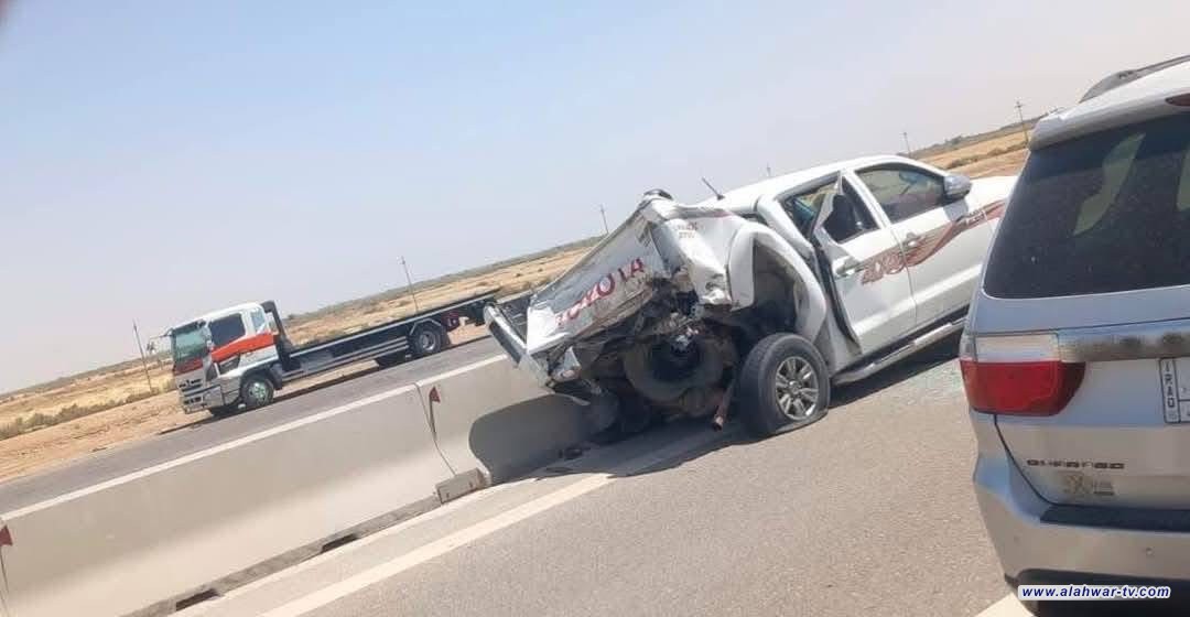 مصرع شخص وإصابة أربعة آخرين في حادث مروري غرب الناصرية