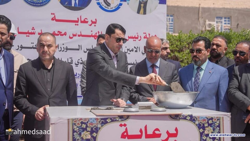 الغزي يضع حجر الاساس مشروع مجسر تقاطع المنصورية وتكملة شارع يا حسين (ع) في الناصرية