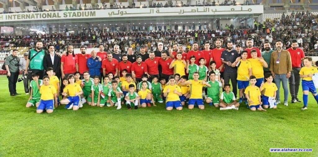 بالصور: قدامى نجوم الكرة العراقية يشاركون في افتتاح ملعب الناصرية الدولي