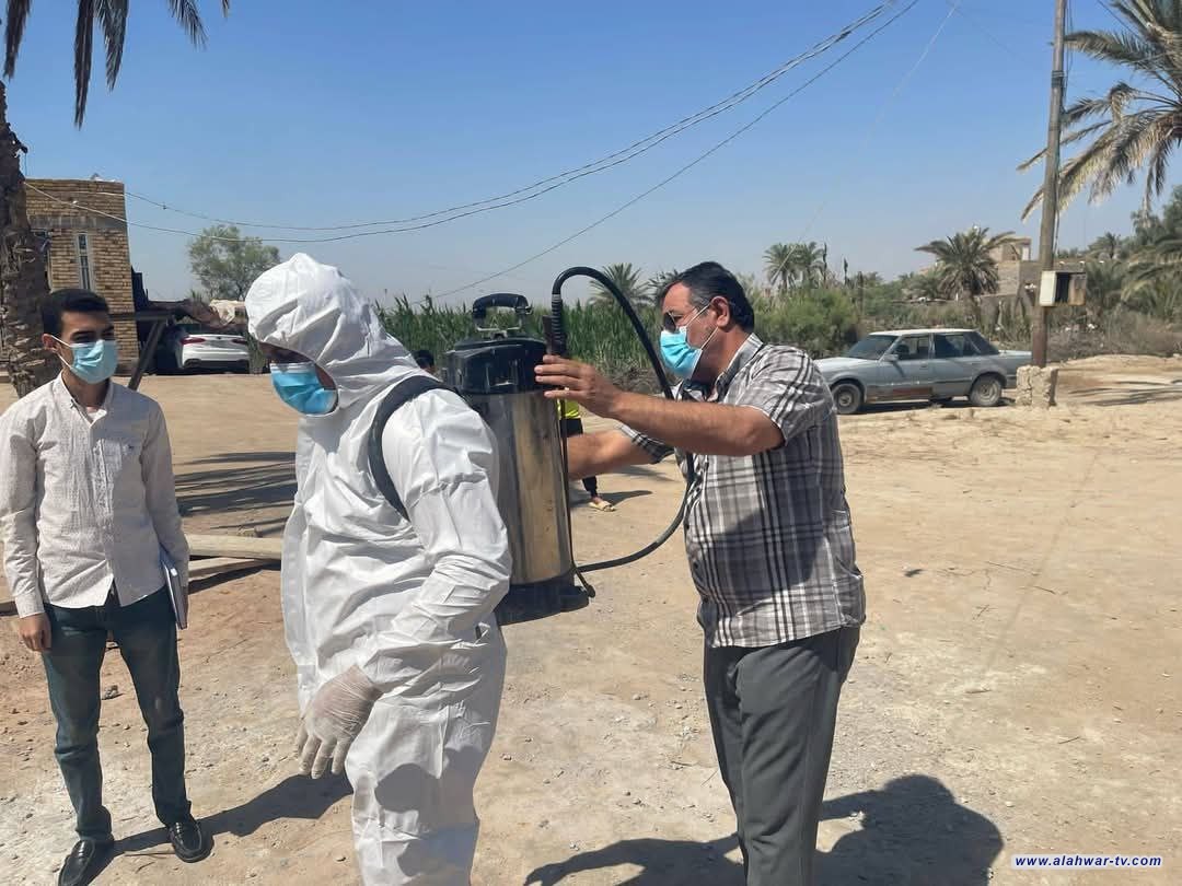 تنفيذ سلسلة من الاجراءات الوقائية عن الامراض الانتقالية في سوق الشيوخ