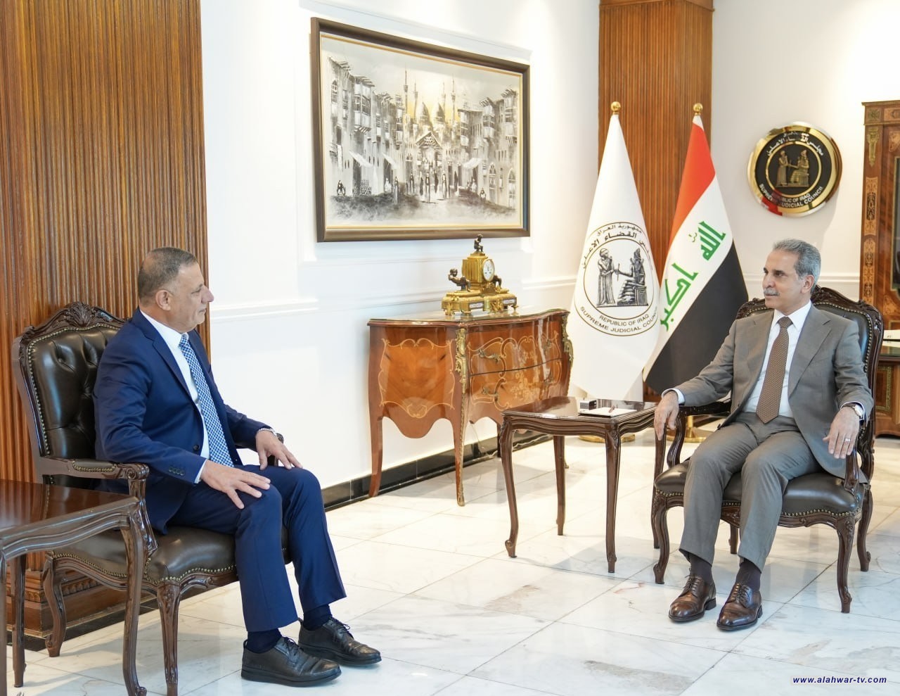 القاضي زيدان يبحث مع وزير الموارد تفعيل إزالة التجاوز على شبكات المياه
