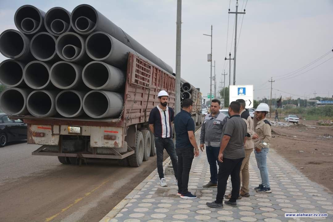 ماء ذي قار تعلن وصول المعدات الميكانيكية لمشاريع مركز ماء الناصرية