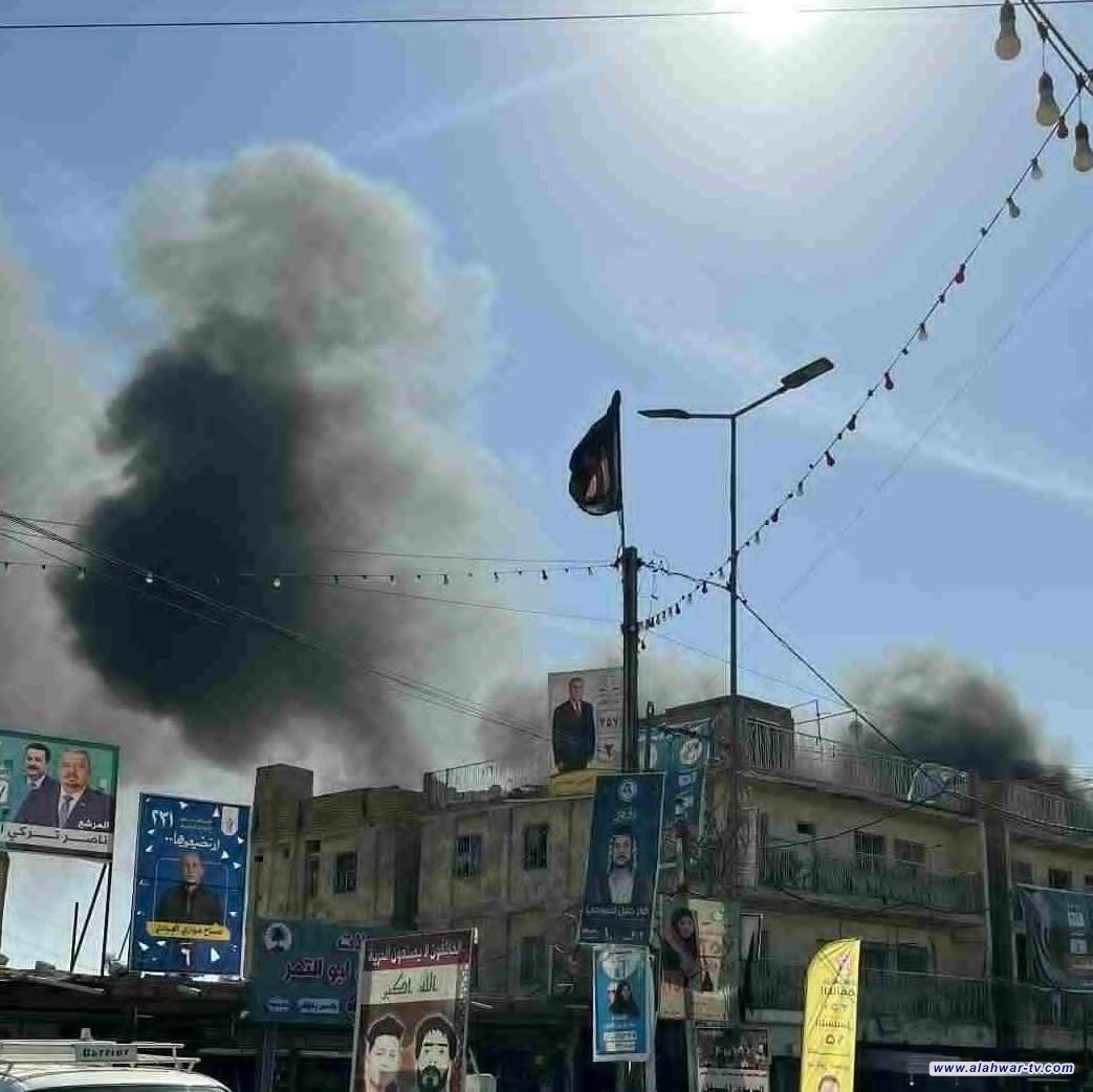 اندلاع حريق في سوق الشطرة الرئيسي شمال ذي قار