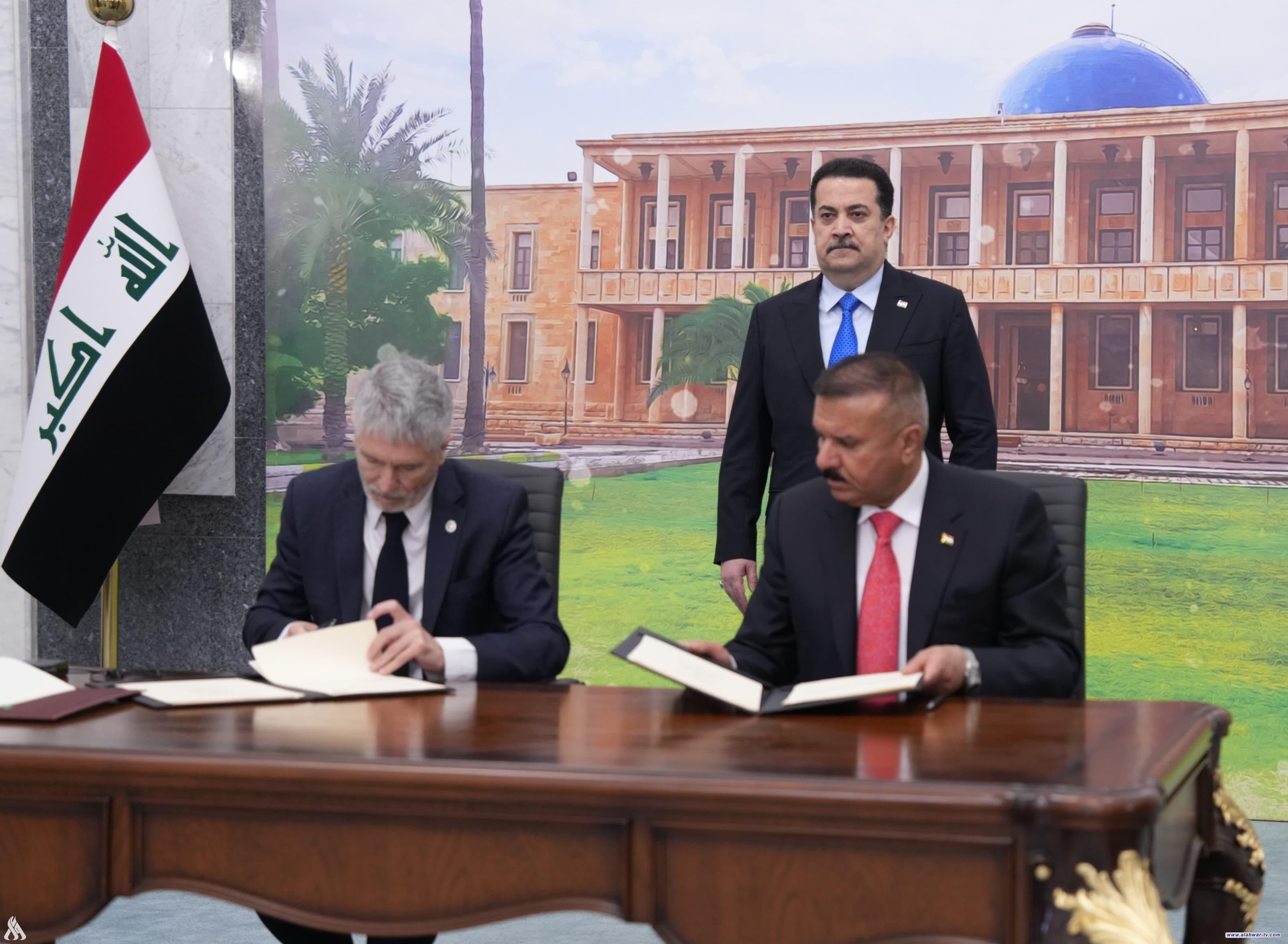رئيس الوزراء يرعى مراسم توقيع اتفاقية التعاون بين العراق وإسبانيا بمجال الأمن ومكافحة الجريمة