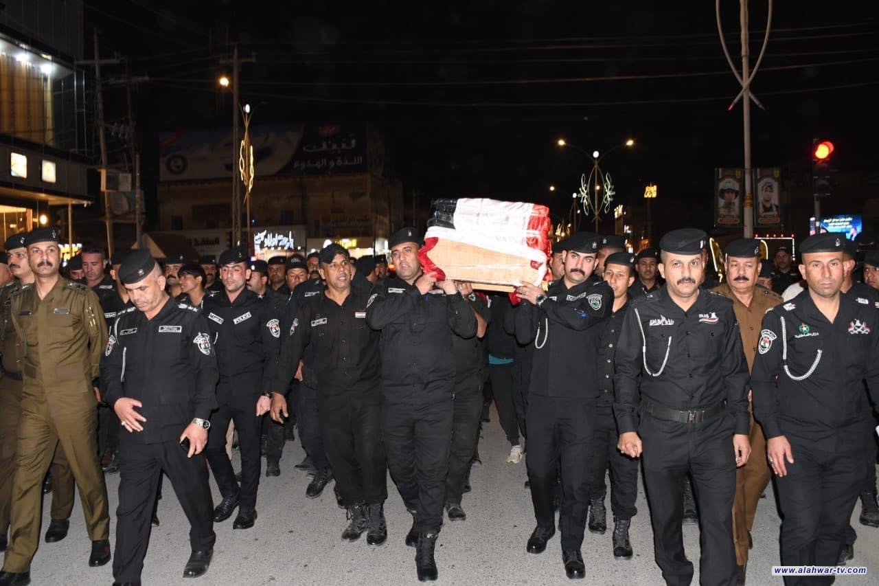 قيادة شرطة ذي قار تشيع شهيدها البطل شهيد الواحب المفوض مؤيد مهدي صلال .