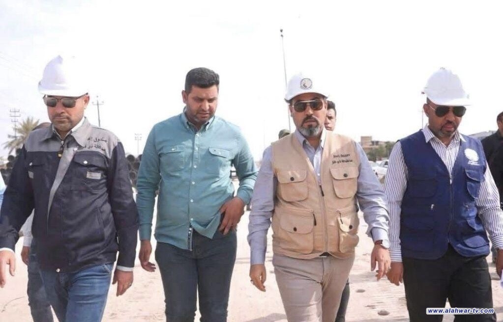 صندوق إعمار ذي قار يتابع مشروع طريق الصدرين ويؤكد تسارع وتيرة الإنجاز