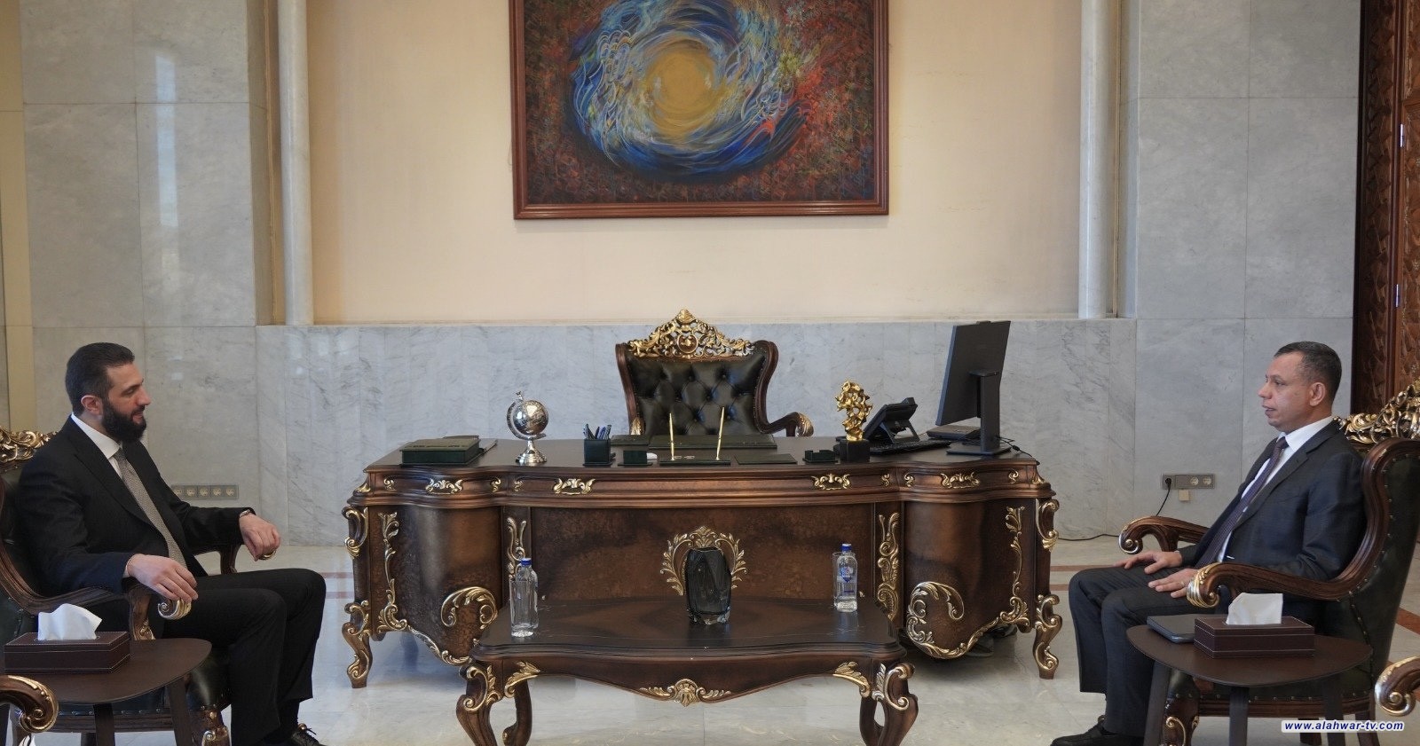 الوفد العراقي برئاسة الشطري يلتقي الشرع وإدارة العتبات المقدسة في سوريا