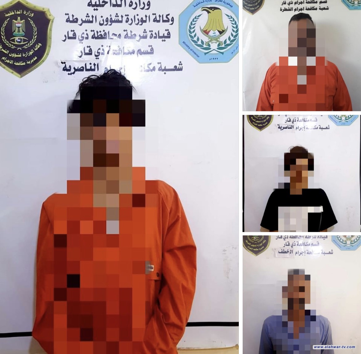 مكافحة إجرام ذي قار تلقي القبض على 4 متهمين مطلوبين بقضايا خطف وسرقة